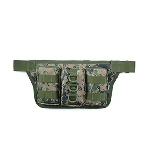  Tactical MOLLE-Compatible Waist Bag with Multi-Pocket Design